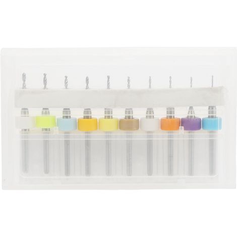Lot de 10 micro-forets en carbure pour le perçage fin de circuits imprimés (0,6-1,5 mm) (1/5)
