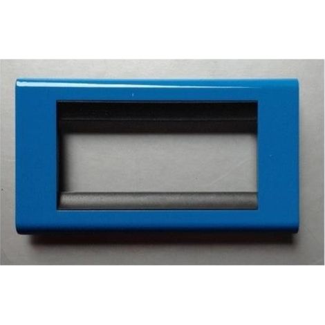 Placca 1 Mod Schuko +1 Posto Blu Cobalto Living ( BTICINO cod. 4750BC )
