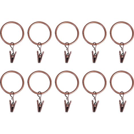 Vorhangclip, Metallmaterial, Moderner Stil, Rotes Bronze-25mm, 30Stück-a (1/2)
