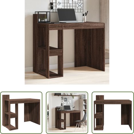 vidaXL Eiche - Schreibtisch Braun Eichen-Optik 103,5x56,5x94 cm Holzwerkstoff (1/5)