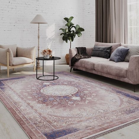Tapis oriental tissé Vihan  - 150x100cm, Rectangular - 100% Acrylique - Tissé - Bleu