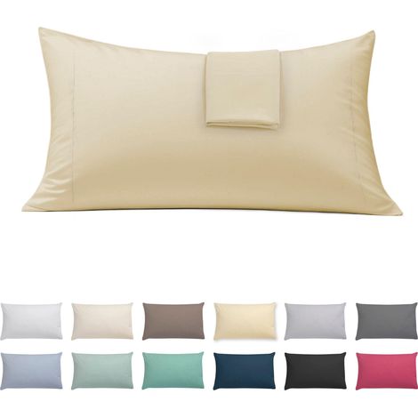 Taie Oreiller pour lit 150 cm Coton Polyester Jaune (1/5)