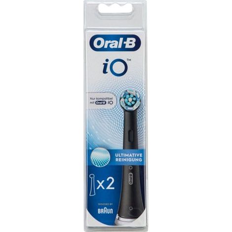Oral-B EB iO Ultimative Reinigung (2Stk.) Ersatz-Zahnbürsten schwarz