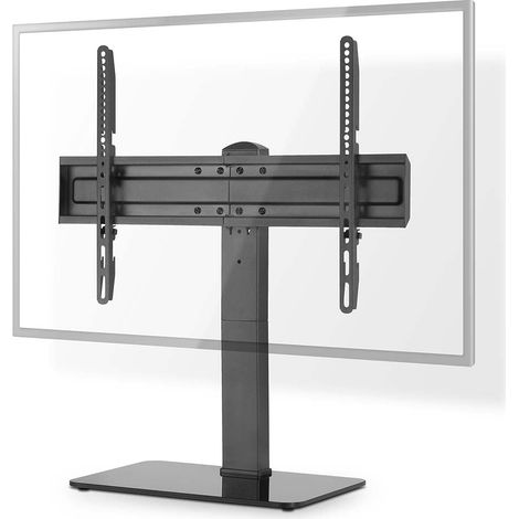 Nedis Fester TV-Ständer / 37 - 70 / maximal unterstützes Bildschirmgewicht: 40 kg / Einstellbare voreingestellte Höhen / Gehärtetes Glas / Stahl / Schwarz (1/5)