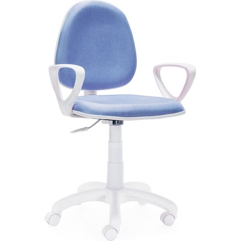 Chaise de Bureau Pivotante Modèle Dolphin Structure Bleu/Blanc. (1/3)