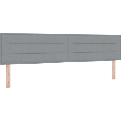Maison Exclusive - Testiera LED con strisce LED Grigio chiaro 200 cm Tessuto (1/5)