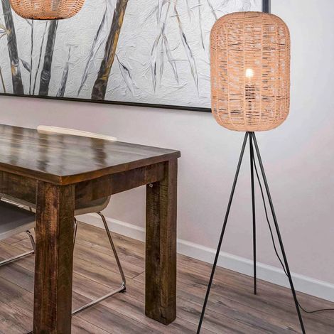 Lampadaire design, Lampe de sol en Sisal naturel Runa Naturel en Fibre, TRIO (1/5)