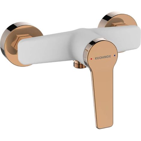 ALANIS Wand-Duscharmatur in Weißgold (1/2)