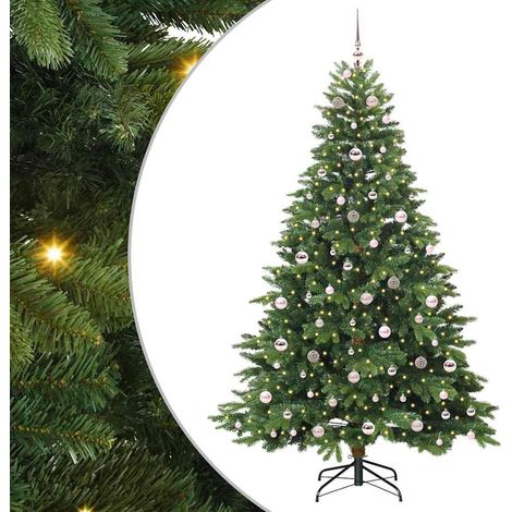 Künstlicher Weihnachtsbaum mit 300 LEDs Grün 210 cm PE und PVC vidaXL (1/5)