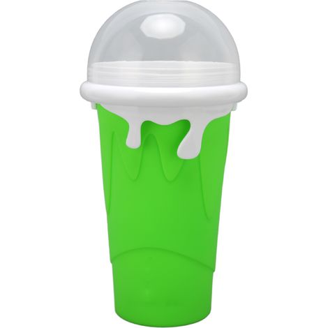 Gobelet à smoothie, à presser dans un verre à glace, gobelet à refroidissement rapide, gobelet vert à presser la glace. (1/5)