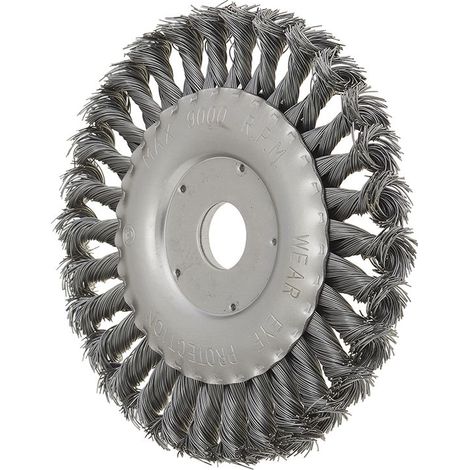 Brosse circulaire en fil metallique torsade 100 x 22 mm pour meuleuse