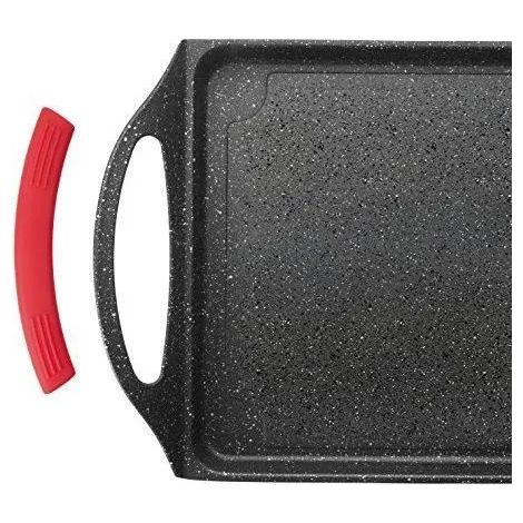 Grillplatte Lacor lisa eco pietra Aluminium 34x26 cm