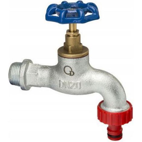 Robinet Champignon - Fonte Galvanisée - Raccord Rapide 1/2 Pouces - Pour Installation Eau Potable - 1 Pièce (1/2)