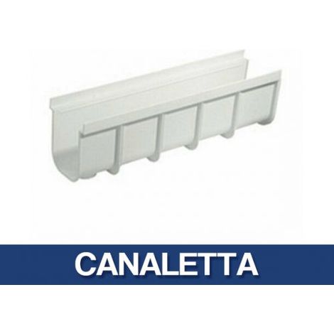 GRIGLIA PLASTICA CM.13X50 ANTITACCO CANALETTA CM 50X8 H DRENAGGIO ACQUA 16432V CANALETTA (16432)