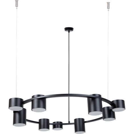 Lampadario nero moderno ad anello Ø72 9xGX53 KODO Sigma (1/3)