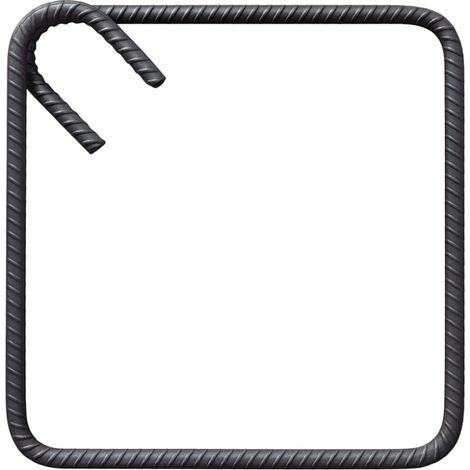 Staffa chiusa antisismica armatura ferro 25 x 25 cm strutture cemento 1 pezzo (1/5)