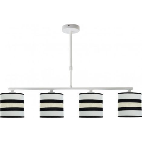 FABRILAMP Lineare Lampe weiß/beige Modell Karla 4xE14
