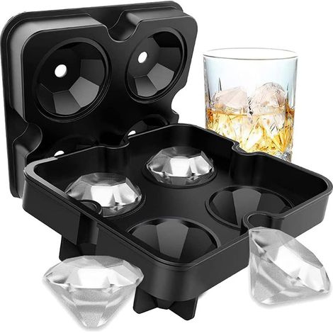 Eiswürfelform – Wiederverwendbare, stapelbare Silikon-Eiswürfelform mit Deckel – Für Whisky-Cocktails, Desserts und gekühlte Speisen – 1 Stück (1/5)