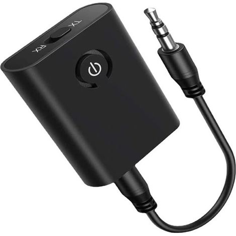 Adaptateur Bluetooth Audio 2 en 1 Émetteur Récepteur Bluetooth 5.3 Récepteur Jack 3,5 mm AUX pour casque, haut-parleur, voiture, TV, charge de type C (1/5)