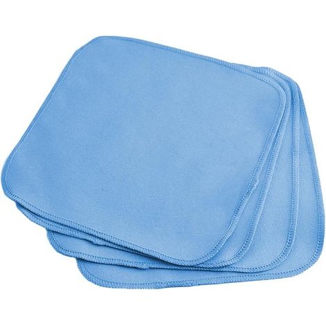 10 piezas - Paño para pulir joyas - Limpiador de pendientes y pulseras - para limpiar y mantener joyas - Azul - 15 cm (1/5)