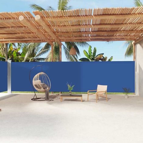 vidaXL Toldo lateral retráctil azul 200x1200 cm (1/5)