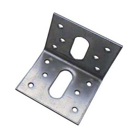Sud Bois – Équerre de fixation en acier galvanisé 50x50x57mm Ep. 2 mm – Multi-trous 14 pour assemblage charpentes et structures – Installation rapide (1/2)