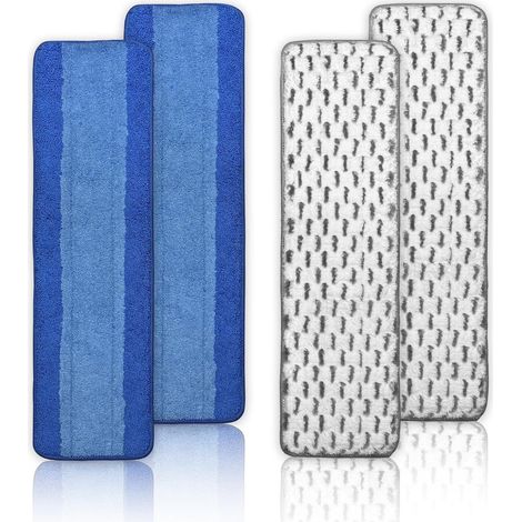 Geeignet für Bona-Reinigungstücher – Bona-Flachreinigungstücher – 46 cm Klebematte – Mikrofaser-Zubehör – 4er-Pack – 46 x 13 cm