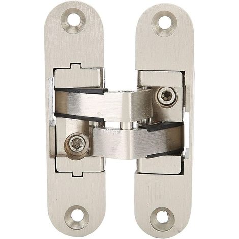 Charnière Invisible 180° Pour Porte Pliante & Porte Placard - En Alliage de Zinc, Réglage 3D, Charge Maxi 40kg (4 Pièces, 95mm) (1/5)