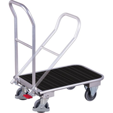 VARIOfit Aluminium Klappbügelwagen mit Riefengummimatte 900 x 600 mm (1/2)