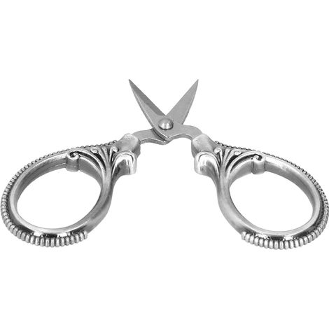 Ciseaux de couture portables en acier inoxydable pour broderie et travaux manuels, couleur argent. (1/5)