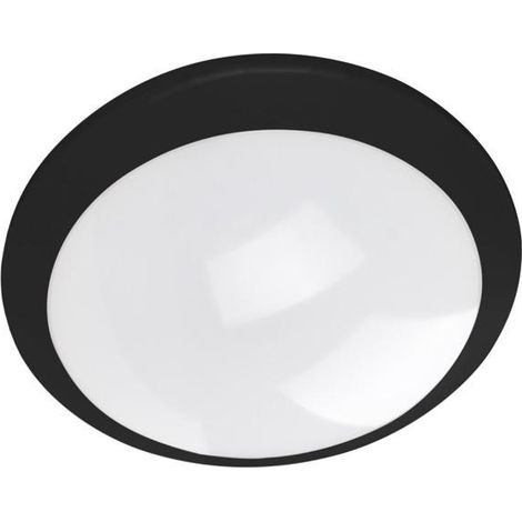 Plafoniera led in policarbonato 15w ip65 colore nero iolume io62405nn