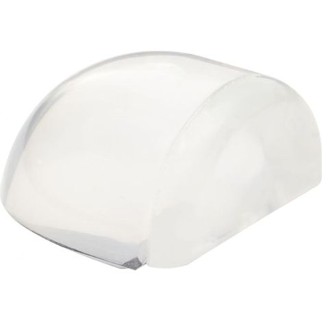 WAGNER Fermaporta CLEAR - 43 x 40 x 23 mm I Fermaporta a pavimento da incollare I Corpo in plastica pregiata, protezione paracolpi in gomma termostatica - 15502811 (1/5)