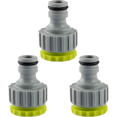 3 Pièce Raccord Tuyau D'Arrosage,Jardin Arrosage Robinet De Embout Adaptateur,Cuisine Hose Eau Nez Rapide Adapter 1/2 et 3/4 2-en-1 Raccords,Car Camping D'Eau Robinets Connector Adaptor (1/5)