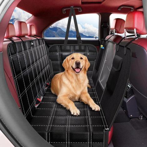 Hundedecke Auto Rückbank 100% Wasserdicht Kratzfest mit Seitenschutz & Sichtfenster (1/5)