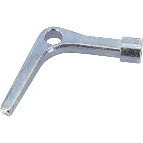Verrou carré pour portes de meubles, 7 mm/8 mm, clé argentée (1/5)