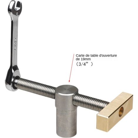 Étau d'Établi pour Menuiserie - Mors en Laiton, Verrouillage à Cliquet, Accessoires de Serrage en Acier Inoxydable (1/3)