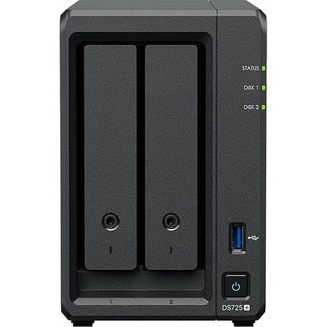 NAS SYNOLOGY DS725+ 2HD 3.5/2.5 4GBDDR/1RJ45 1GBE/1RJ45 2,5GBE/1USB