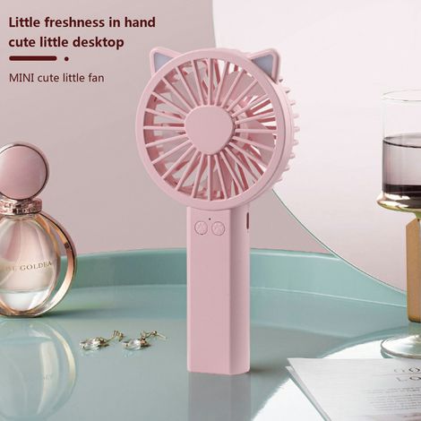 Ventilateur portable avec lampe torche intégrée, rechargeable, idéal pour les chambres d'étudiants, le bureau et les voyages. (1/4)