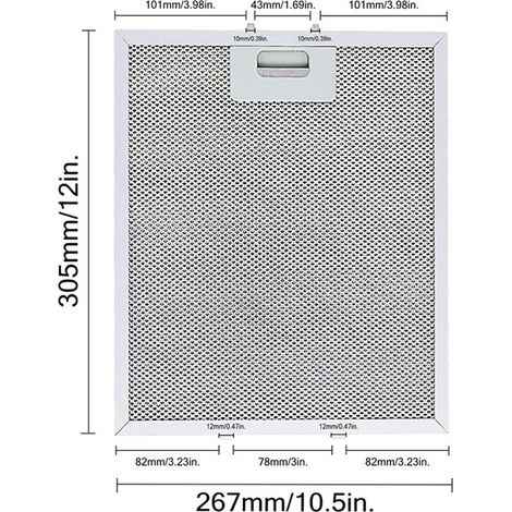 Filtre pour hotte Filtre graisse hotte aspirante Whirlpool