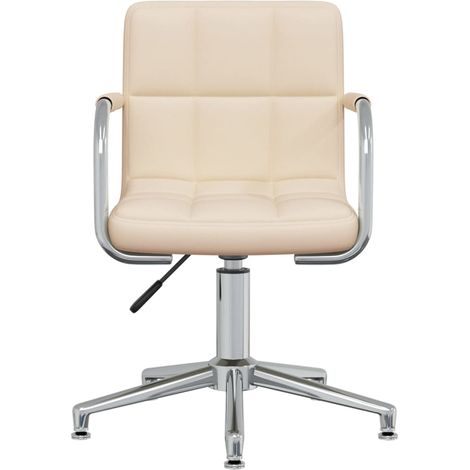 Maison Exclusive - Sedia da Pranzo Girevole Crema in Tessuto