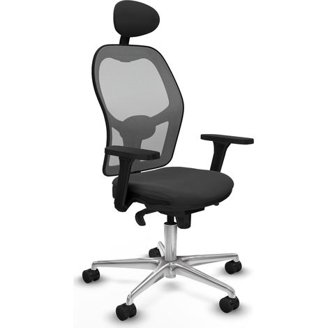 Sedia da ufficio piqueras y crespo Jorquera grigio tessuto pelle (1/2)