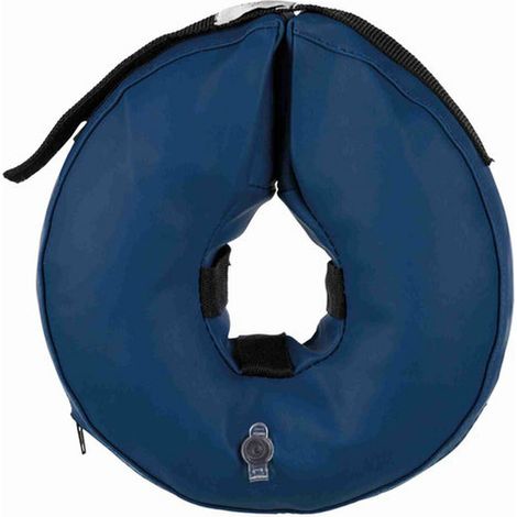 XS: Collare di protezione gonfiabile blu