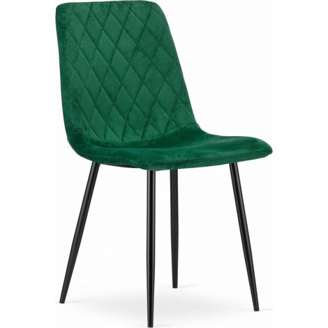 Silla Turín - terciopelo verde oscuro x 1 (1/5)