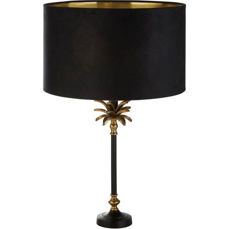 Lampe de table Palm noir avec capuche noire - EU81211BK (1/3)