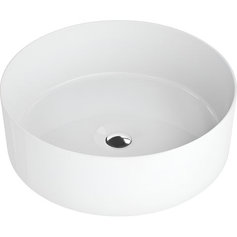 Vasque à poser LAVITA Vasque à poser élégante et compacteProduit en porcelaine de haute qualité ronde 37x37x12 cm  Blanc brillant