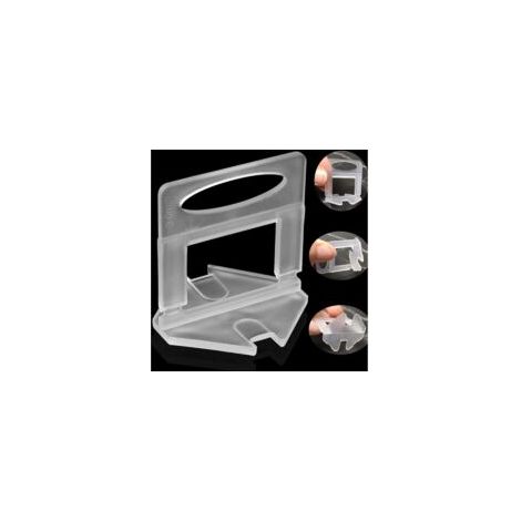 3 mm Fliesenverlegesystem, 300-teilig für die professionelle Verlegung – Verlegeclips für Keramik- und Steinfliesen, Fliesenabstandshalter – Crezuo