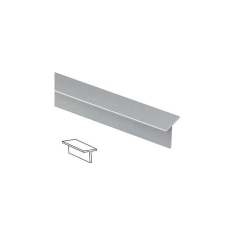 PROFILO T IN ALLUMINIO ARGENTO MT.1- - mm.15x15 - 5 pezzi