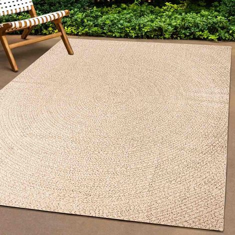 Tapis ZIZUR beige 200x290 cm aspect de jute intérieur extérieur (1/5)