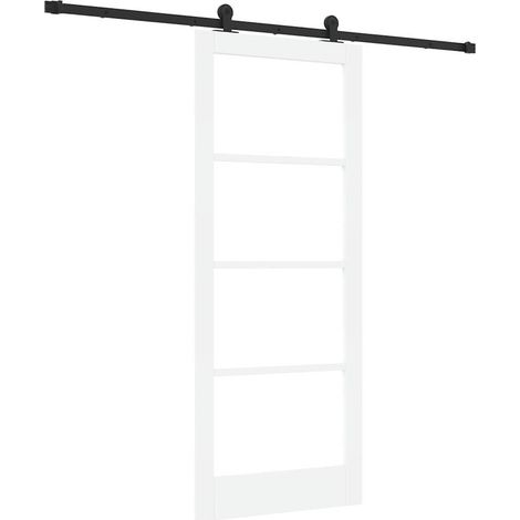 Maison Exclusive - Schiebetür ORKDAL Weiß 83 x 202 cm Massivholz