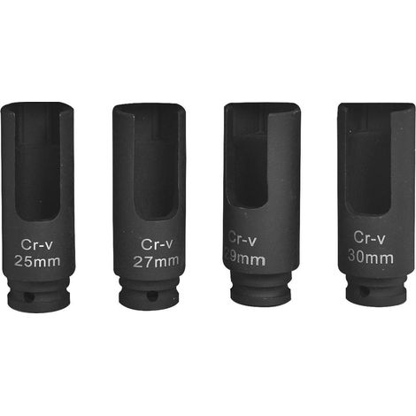 Drakkar Equipement – Coffret douille fendue pour tête injecteur diesel – Lot de 4 douilles 25-30 mm – Démontage et montage injecteurs diesel facilité (1/2)